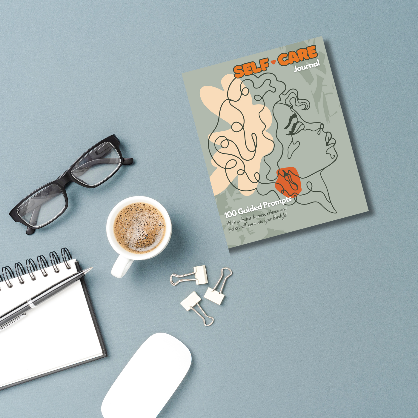 100 Guided Prompt Self-Care Journal