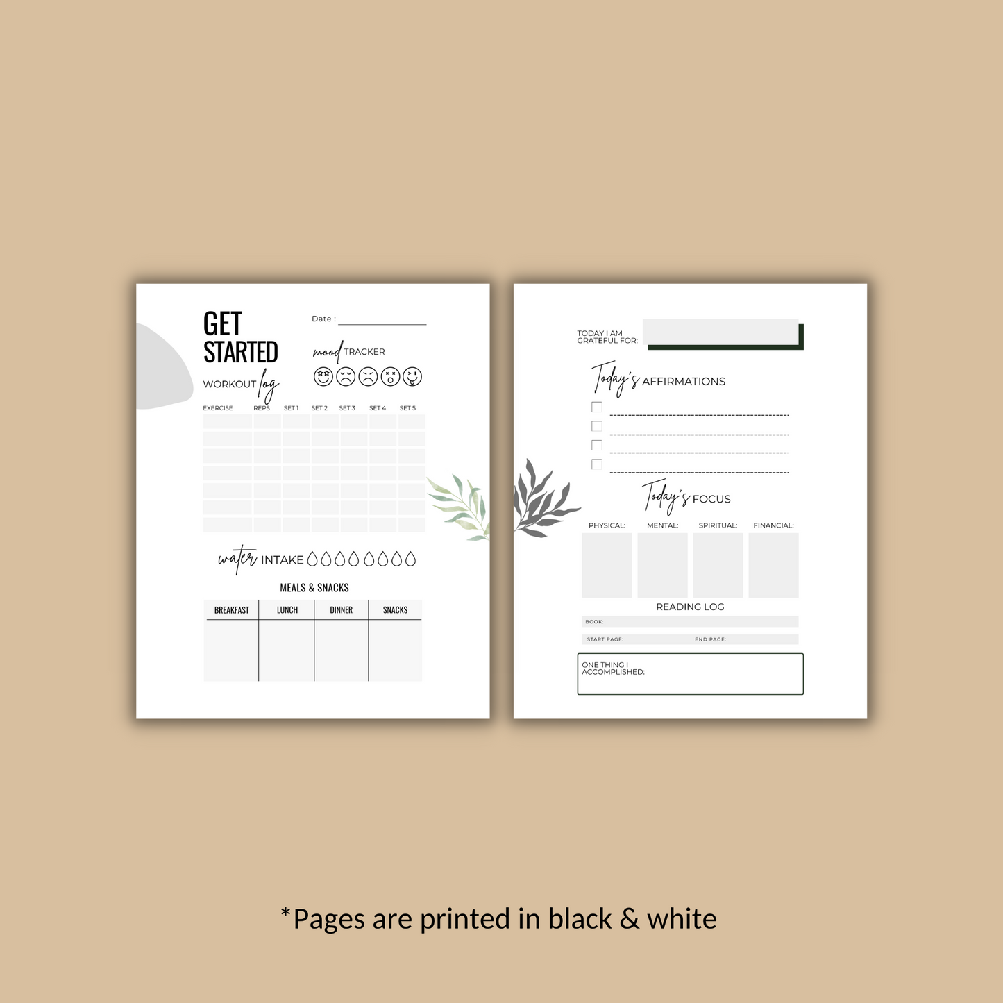 Neutral Aesthetic: 90 Day Self Care Journal