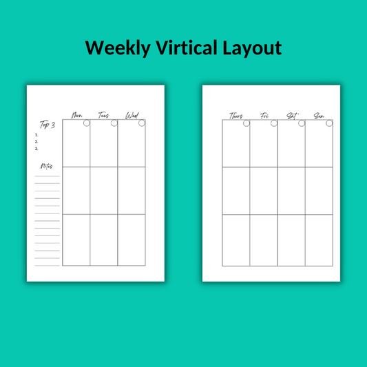 Abstract Paint Weekly Planner